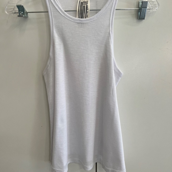 Free People White Ribbed Tank- XS - Picture 3 of 7
